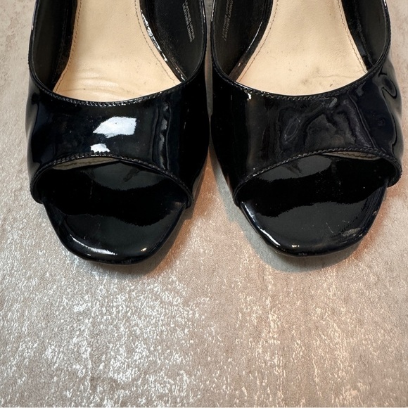 Via Spiga open toe heels black leather pump - Picture 5 of 14